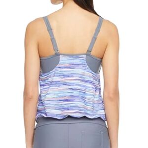 Free Country Blouson Swimsuit Top Size L